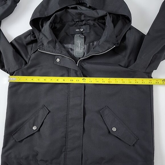 Vero Moda Women's Black Short Parka Zip Up Hooded Jacket Lined Size Large - Picture 13 of 14